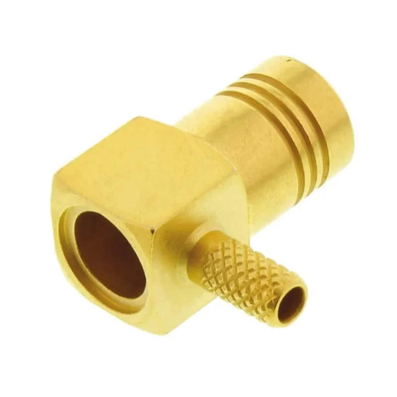 Radiall SMB Series Coaxial Connector Cable Male SMB 50 Ω Right Angle Body Crimp R114186000W