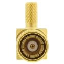 Radiall SMB Series Coaxial Connector Cable Male SMB 50 Ω Right Angle Body Crimp R114186000W