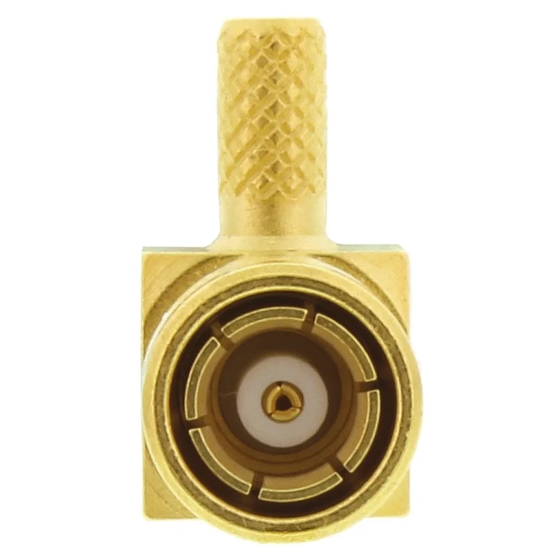 Radiall SMB Series Coaxial Connector Cable Male SMB 50 Ω Right Angle Body Crimp R114186000W