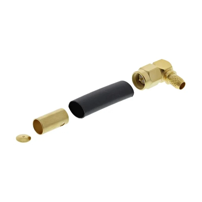 Radiall SMA Series Coaxial Connector Cable Male SMA, 50 Ω, Right Angle Body Crimp R125175000W