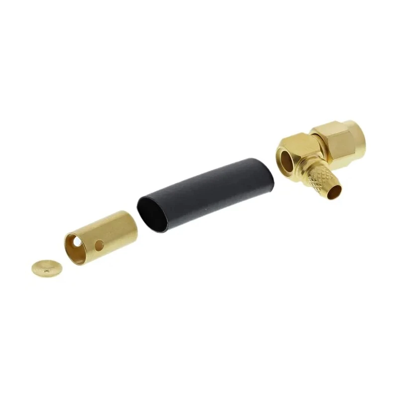 Radiall SMA Series Coaxial Connector Cable Male SMA, 50 Ω, Right Angle Body Crimp R125175000W
