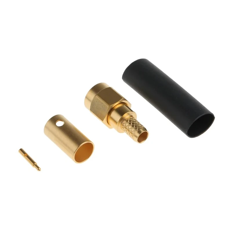 Radiall SMA Series Coaxial Connector Cable Male SMA 50Ω Straight Body Solder R125076000W