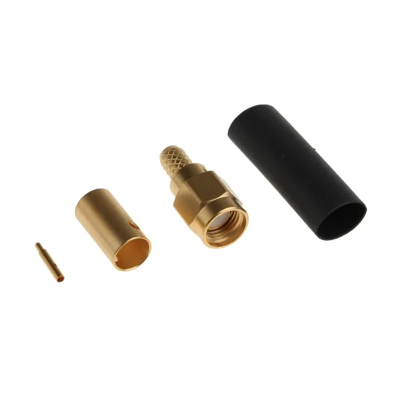 Radiall SMA Series Coaxial Connector Cable Male SMA 50Ω Straight Body Solder R125076000W