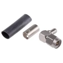Radiall SMA Series Coaxial Connector Cable Male SMA, 50Ω, Right Angle Body Crimp R125176001