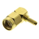 Radiall SMA Series 50 Ω Coaxial Connector Cable Male, Right Angle Body, Crimp Termination R125172000