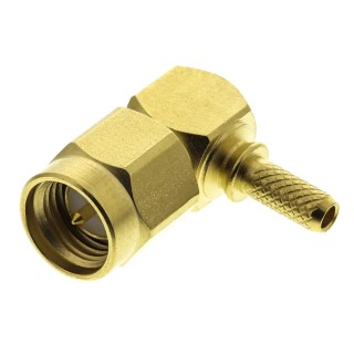 Radiall SMA Series 50 Ω Coaxial Connector Cable Male, Right Angle Body, Crimp Termination R125172000