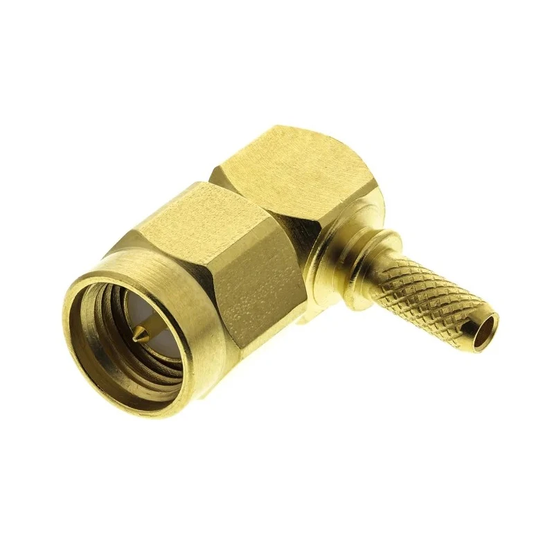 Radiall SMA Series 50 Ω Coaxial Connector Cable Male, Right Angle Body, Crimp Termination R125172000