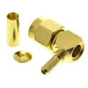 Radiall SMA Series 50 Ω Coaxial Connector Cable Male, Right Angle Body, Crimp Termination R125172000