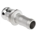 RS PRO Hose Connector 1 in ID Threaded Adapter Stainless Steel Silver Body 17 bar 307-279
