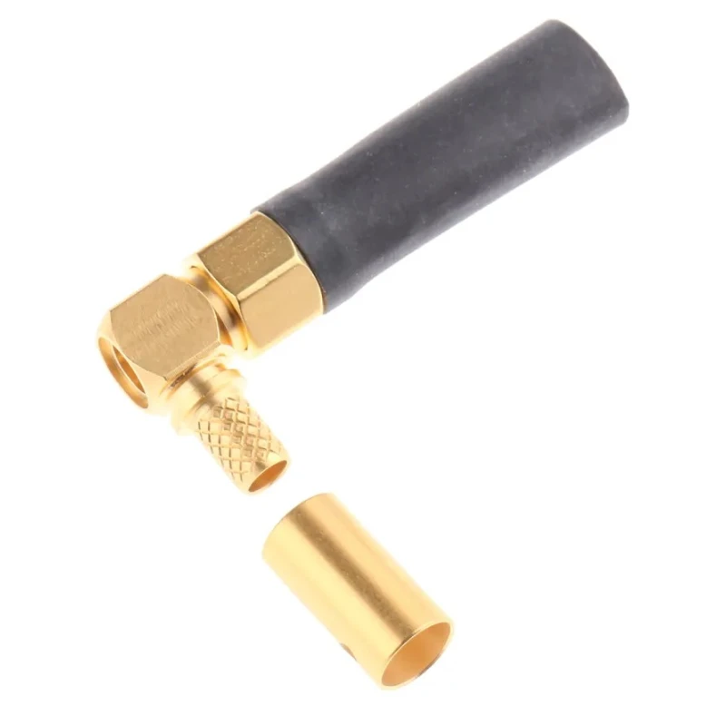 Radiall SMA Series 50 Ω Coaxial Connector Cable Male SMA, Right Angle Body Crimp R125176000W