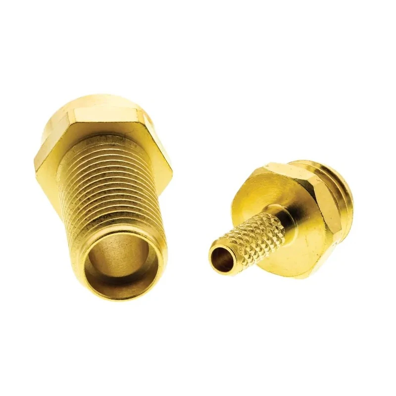 Radiall SMA Series 50 Ω Coaxial Connector Bulkhead Female SMA, Straight Body Crimp R125303000