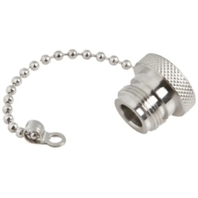 Radiall RF Connector Dust Cap Female Brass Material with Cord Included for Use with N R161.841.000
