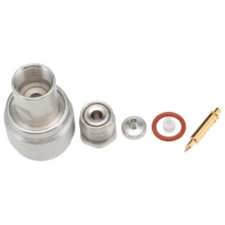 Radiall N Series Coaxial Connector Cable Male N Connector, 50 Ω, Straight Body Clamp R161004000W