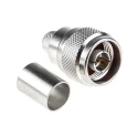 RS PRO N Series Coaxial Connector Cable Male N Connector 50 Ω Straight Body Crimp R161075000W