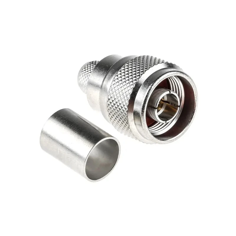 RS PRO N Series Coaxial Connector Cable Male N Connector 50 Ω Straight Body Crimp R161075000W