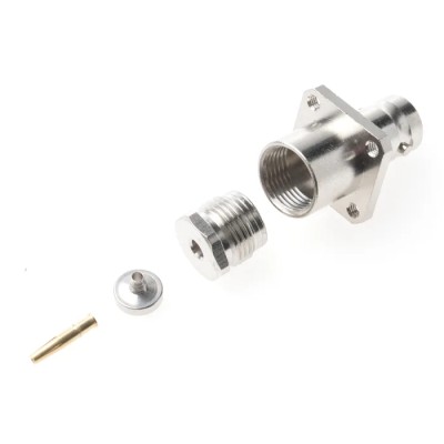 Radiall BNC Series Coaxial Connector Flange Female BNC, 50 Ω, Straight Body Clamp R141254000W