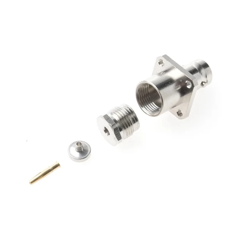 Radiall BNC Series Coaxial Connector Flange Female BNC, 50 Ω, Straight Body Clamp R141254000W