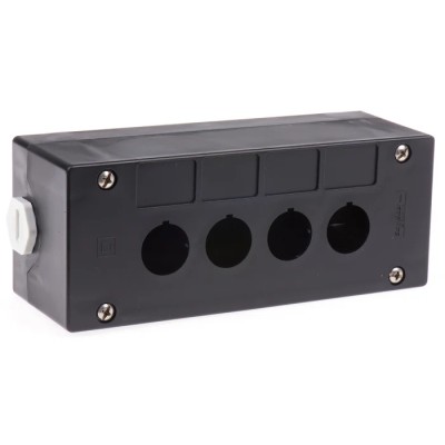 Schneider Electric Black Plastic Harmony Push Button Enclosure 4 Hole 22mm Diameter XALG04