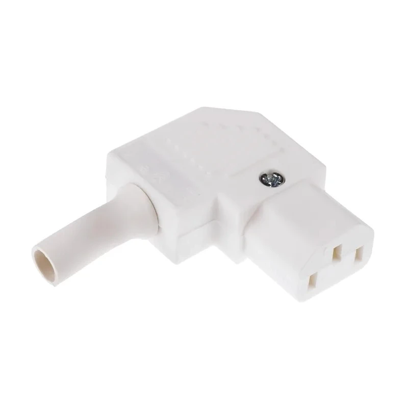 Bulgin IEC Connector C13 Right Angle Cable Mount 250V 10A Screw Termination PX0587/SE/WH