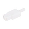 Bulgin C13 Straight Cable IEC Connector 250V 10A Male Screw Termination PX0587/WH