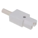 Bulgin C15 Straight Cable IEC Connector, 250V, 10A, Screw Termination, Rewireable PX0597/WH