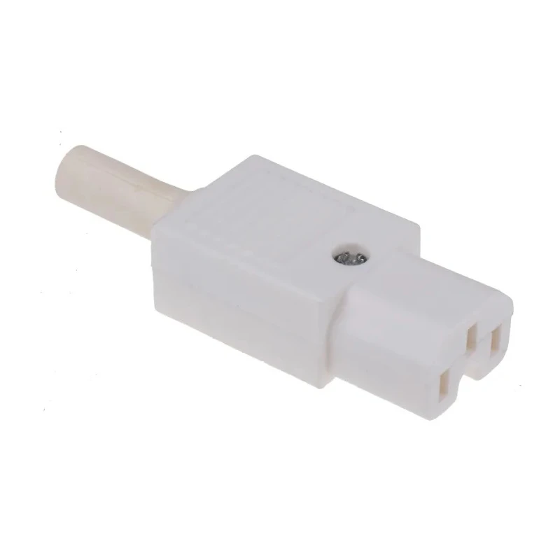 Bulgin C15 Straight Cable IEC Connector, 250V, 10A, Screw Termination, Rewireable PX0597/WH