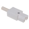 Bulgin C15 Straight Cable IEC Connector, 250V, 10A, Screw Termination, Rewireable PX0597/WH