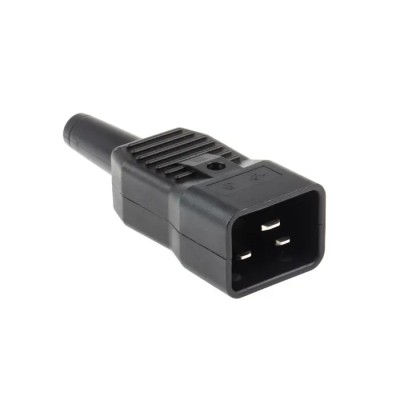 Schurter C20 Straight Cable IEC Connector, Male, Screw Termination, 250V, 16A, Rewireable 4796.0000