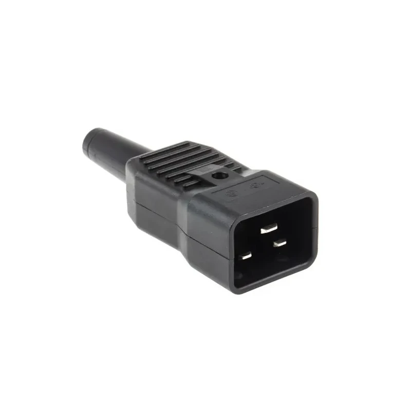 Schurter C20 Straight Cable IEC Connector, Male, Screw Termination, 250V, 16A, Rewireable 4796.0000