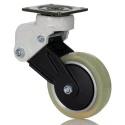 RS PRO Heavy Duty Swivel Castor, 110 kg Load Capacity, 100 mm Urethane Wheel, Aluminium Hub 296-2865