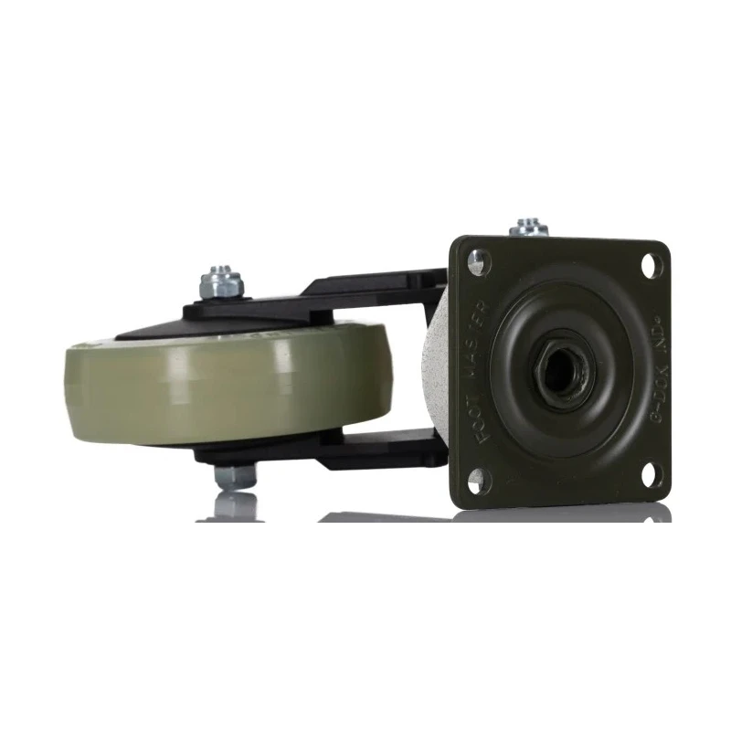 RS PRO Heavy Duty Swivel Castor, 110 kg Load Capacity, 100 mm Urethane Wheel, Aluminium Hub 296-2865