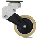 RS PRO Heavy Duty Swivel Castor, 110 kg Load Capacity, 100 mm Urethane Wheel, Aluminium Hub 296-2865