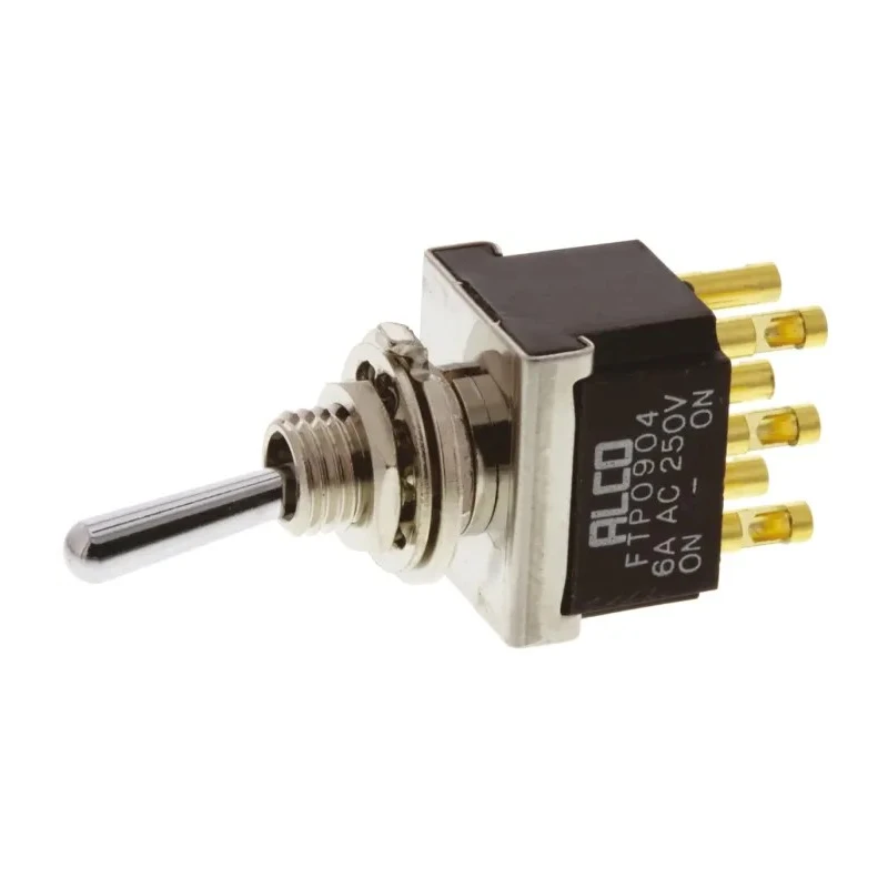 TE Connectivity Toggle Switch, Panel Mount, On-On, DPDT, Solder Terminal FTR0904