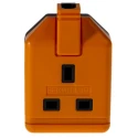 RS PRO 1 Socket Type G Trailing Socket, 240V 13A Durable Orange Rewireable Heavy-Duty 296-3492