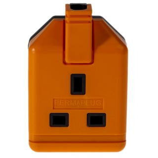 RS PRO 1 Socket Type G Trailing Socket, 240V 13A Durable Orange Rewireable Heavy-Duty 296-3492