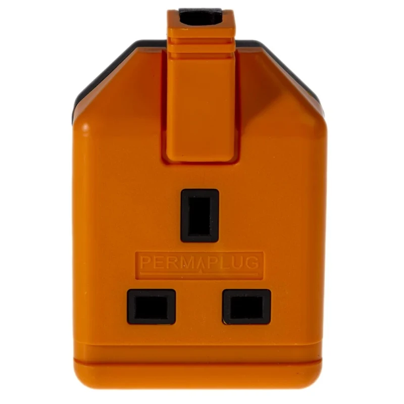 RS PRO 1 Socket Type G Trailing Socket, 240V 13A Durable Orange Rewireable Heavy-Duty 296-3492