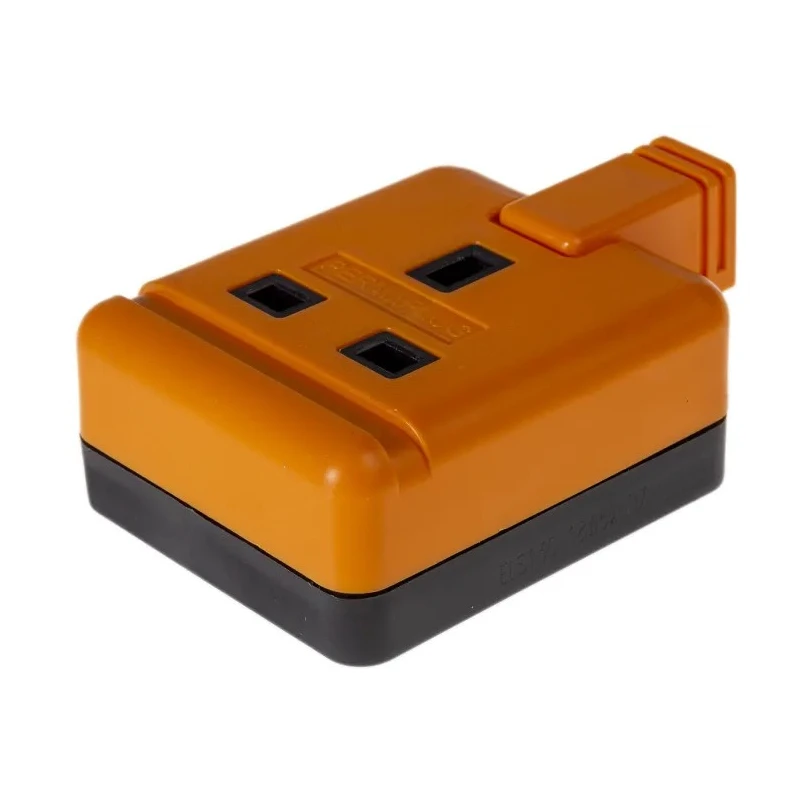 RS PRO 1 Socket Type G Trailing Socket, 240V 13A Durable Orange Rewireable Heavy-Duty 296-3492