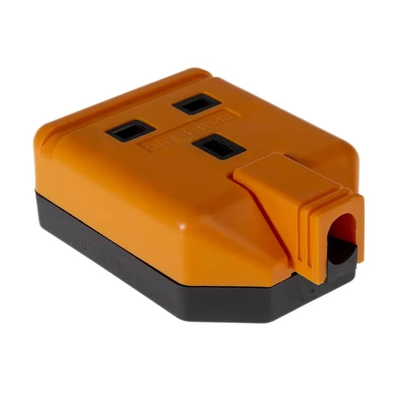RS PRO 1 Socket Type G Trailing Socket, 240V 13A Durable Orange Rewireable Heavy-Duty 296-3492