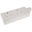 RS PRO Heavy Duty 2 Socket Type G Trailing Socket 240V 13A 296-3515