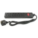 RS PRO 2 m 4 Socket Type G Extension Lead Power Strips 240V 13A 296-3672