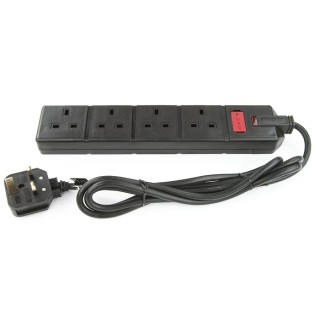 RS PRO 2 m 4 Socket Type G Extension Lead Power Strips 240V 13A 296-3672