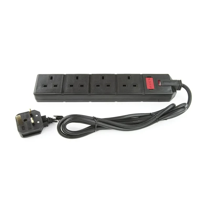 RS PRO 2 m 4 Socket Type G Extension Lead Power Strips 240V 13A 296-3672