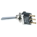 TE Connectivity Toggle Switch, Panel Mount, On-On, SPDT, Solder Terminal, 12 V dc, 6A, 250 V ac, Chrome Plated Brass 317-645