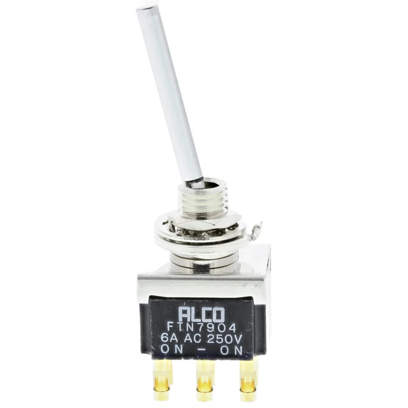 TE Connectivity Toggle Switch, Panel Mount, On-On DPDT, Solder Terminal, 250 V AC FTN7904