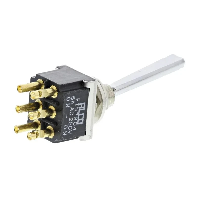 TE Connectivity Toggle Switch, Panel Mount, On-On DPDT, Solder Terminal, 250 V AC FTN7904