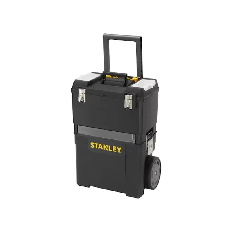 Stanley 3 Drawer Plastic Tool Box Wheeled with Removable Tote 473mm Length 470mm Width 619mm Height 1-93-968