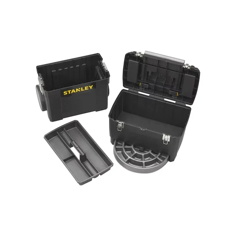 Stanley 3 Drawer Plastic Tool Box Wheeled with Removable Tote 473mm Length 470mm Width 619mm Height 1-93-968