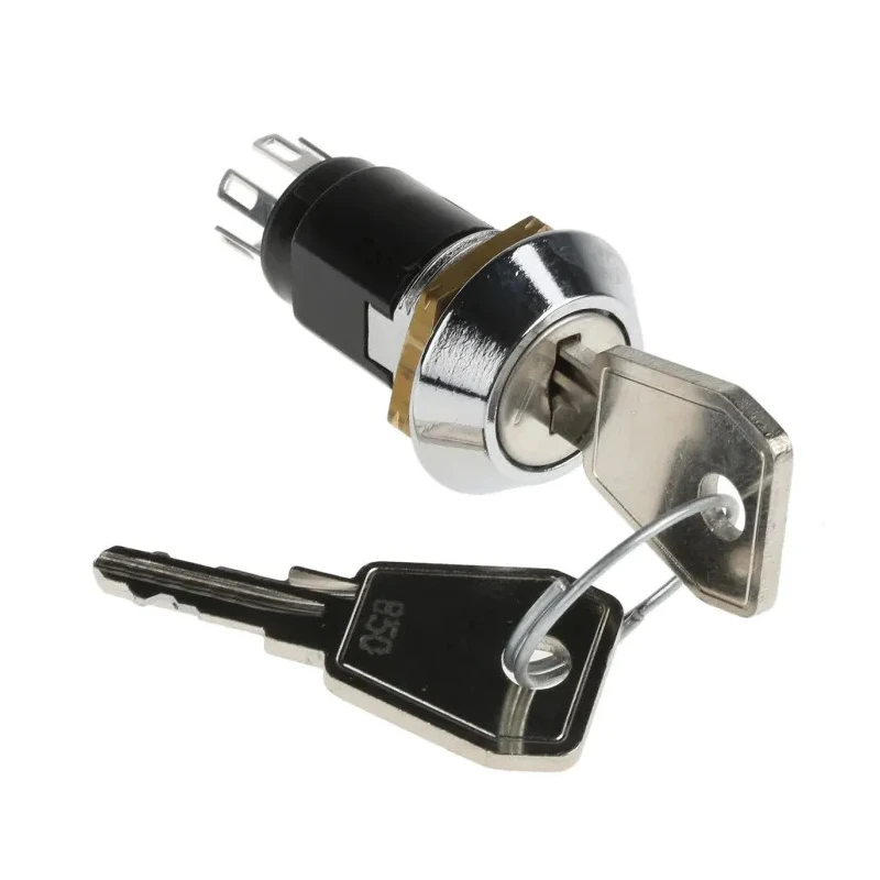 Lorlin Key Switch 2 Position Double Pole Change Over 1A 24V DC 240V AC Fibreglass Reinforced Polyamide SRL5LS2850