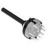 Lorlin 6 Position DPST Rotary Switch 150mA, 27.5mm Panel Mount, Polyamide Housing CK1030