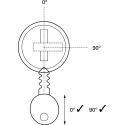Lorlin Key Switch, SPCO, 5A 2-Way Common-Key, Fibreglass Reinforced Polyamide Housing SRL5DS2850